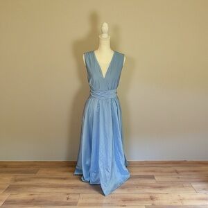 Womens V-Neck Full Skirt Maxi Dress Ynonyme Size M